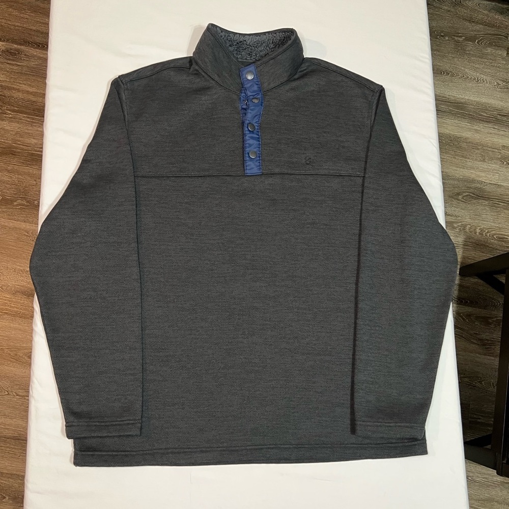Izod fleece pullover, Sz: L Dark Grey and Navy, L‎